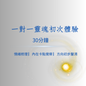 一對一靈魂初探內在卡點覺察30分鐘商品圖片